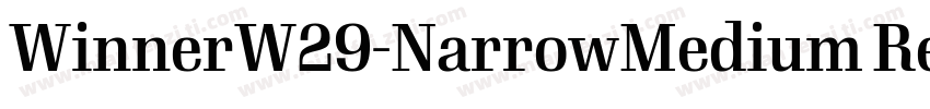 WinnerW29-NarrowMedium Regular字体转换